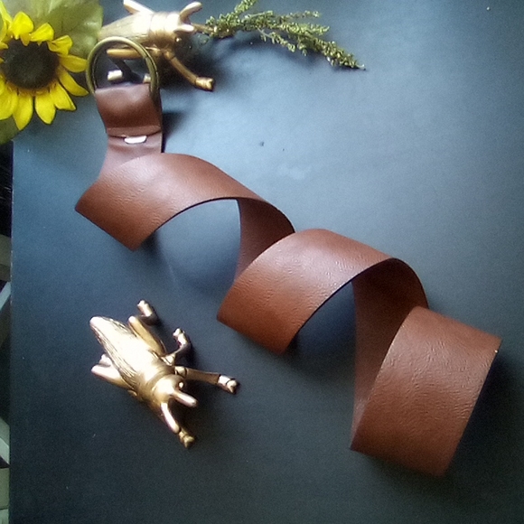 Tobacco Brown 70s Style Vintage Belt Small/Medium - Picture 5 of 10